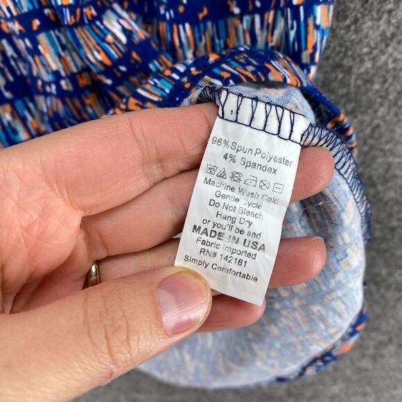 LulaRoe T-Shirt Women S Small Blue Striped Short Sleeve Round Neck Pullover - Picture 6 of 9